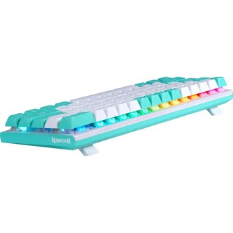  Клавиатура Redragon Fidd (72187) бирюзовый/белый 