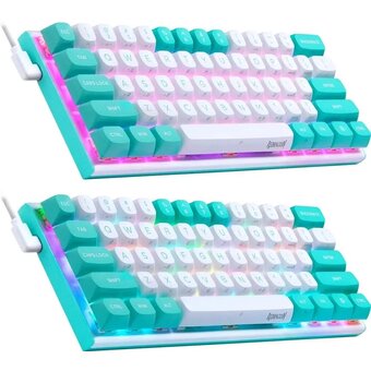  Клавиатура Redragon Fidd (72187) бирюзовый/белый 