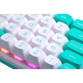  Клавиатура Redragon Fidd (72187) бирюзовый/белый 