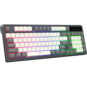  Клавиатура OKLICK 731G серый/белый 