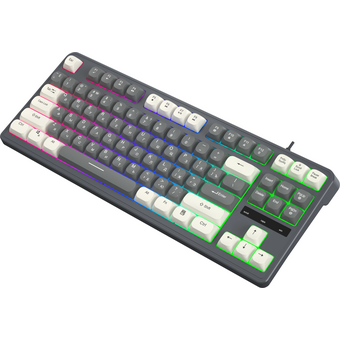  Клавиатура OKLICK 731G серый/белый 