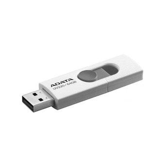  USB-флешка A-DATA UV220 (AUV220-64G-RWHGY) 64GB, USB 2.0, Белая 
