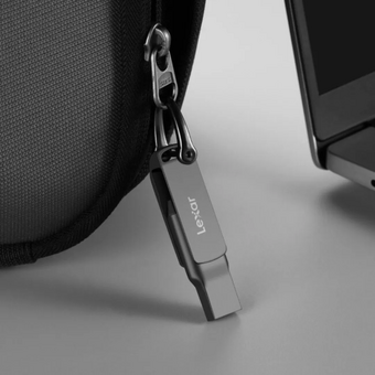  USB-флешка Lexar 2-in-1 (LJDD400128G-BNQNG) 128GB USB 3.1 Gen1/Type-C, металл/пластик 
