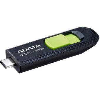  USB-флешка A-DATA UC300 (ACHO-UC300-64GRBK/GN) 64GB, Type-C 