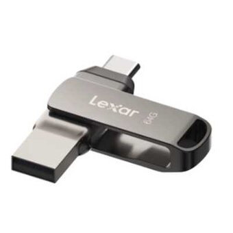  USB-флешка Lexar 2-in-1 (LJDD400064G-BNQNG) 64GB USB 3.1 Gen1/Type-C, металл/пластик 