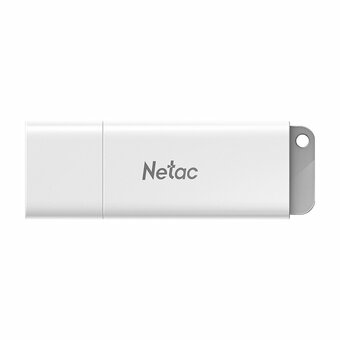  USB-флешка Netac U185 (NT03U185N-004G-20WH) 4Gb, USB2.0, с колпачком, пластиковая белая 