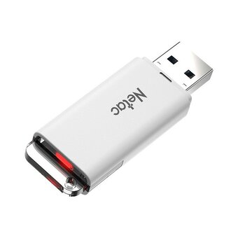  USB-флешка Netac U185 (NT03U185N-004G-20WH) 4Gb, USB2.0, с колпачком, пластиковая белая 