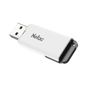  USB-флешка Netac U185 (NT03U185N-004G-20WH) 4Gb, USB2.0, с колпачком, пластиковая белая 