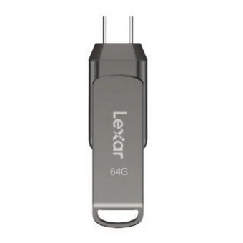  USB-флешка Lexar 2-in-1 (LJDD400064G-BNQNG) 64GB USB 3.1 Gen1/Type-C, металл/пластик 