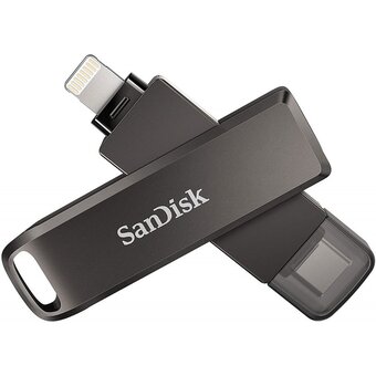  USB-флешка SanDisk Phone Drive Ixpand SDIX70N-256G-GG6NE USB 3.2 Gen1 Type-C/Lightning 256Gb Black 