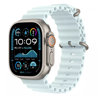  Часы Apple Watch Ultra 2 (2024) 49mm Natural Titanium, Ocean Band, Ice Blue 