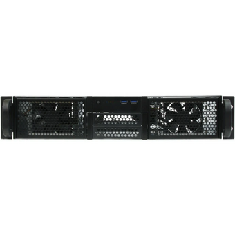  Корпус Procase RE204-D0H8-FE-65 2U, 0x5.25+8HDD, черный, без блока питания (2U,2U-redundant), глубина 650мм, EATX 12"x13", панель вентиляторов 