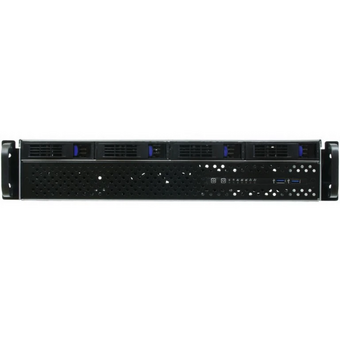  Корпус Procase ES204XS-SATA3-B-0 2U Rack (4 SATA III/SAS 12Gbit hotswap HDD), черный, без блока питания, глубина 400мм, MB 12"x13" 