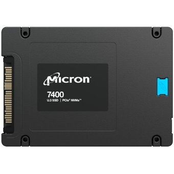  SSD Micron 7400 MAX (MTFDKCB800TFC-1AZ1ZABYY) 800GB, U.3(2.5" 7mm), NVMe, PCIe 4.0 x4, 3D TLC, R/W 6500/1000MB/s, IOPs 240 000/122 000 