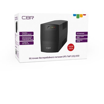  ИБП CBR UPS-TWP-101J-650 650VA/390W, IEC 320 C13x3 outlets, LED, AVR, SEC, 12V/7Ah 