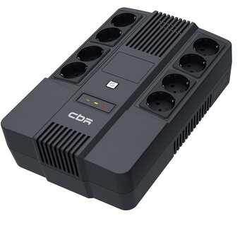  ИБП CBR UPS-OFK-101E-800 800VA/480W Schuko CEE 7 Outlets (x4 Battery Surge Protected, x4 Surge Protected), LED, AVR, 12V/9Ah 