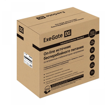  ИБП Exegate PowerExpert TL-3000.96V.LCD.AVR.3SH.USB.RS232.SNMP EX296950RUS 3000VA/3000W, On-Line, PF=1, LCD, 3*Schuko, RS232, USB 