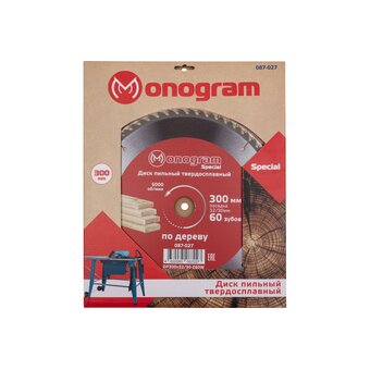  Диск пильный по дереву Monogram 087-027 d-300мм d посад-32мм циркулярные пилы 