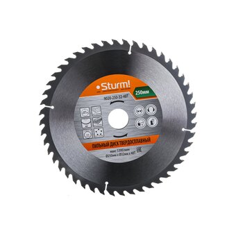  Диск пильный по дереву Sturm! 9020-250-32-48T dпосад-32мм циркулярные пилы 