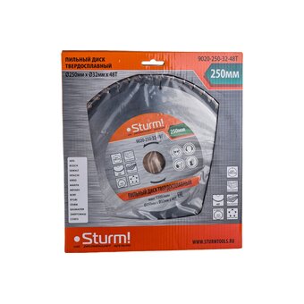  Диск пильный по дереву Sturm! 9020-250-32-48T dпосад-32мм циркулярные пилы 