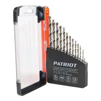  Набор сверл Patriot 815010104 по металлу (13пред) для дрелей/перфораторов 