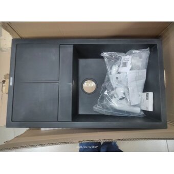  УЦ Кухонная мойка OMOIKIRI Sumi 86-BL черный (плохая упаковка, дефекты литья на корпусе) 