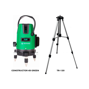  Лазерный нивелир Instrumax Constructor 4D Green (IM0140-K1) со штативом 