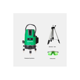  Лазерный нивелир Instrumax Constructor 4D Green (IM0140-K1) со штативом 