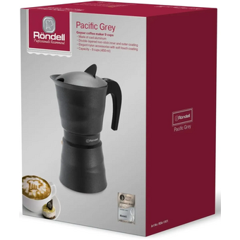  Кофеварка Rondell Pacific Grey RDA-1901 0.45л алюминий серый 