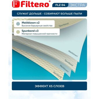  Пылесборник Filtero FLZ 04 (6) XXL Pack Экстра 