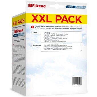  Пылесборник Filtero TEF 20 (8) XXL Pack Экстра 