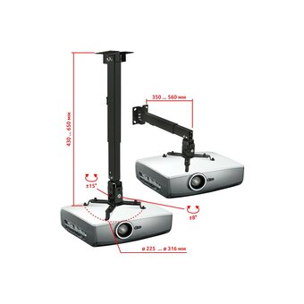  Кронштейн UniTeki PM2102B black 