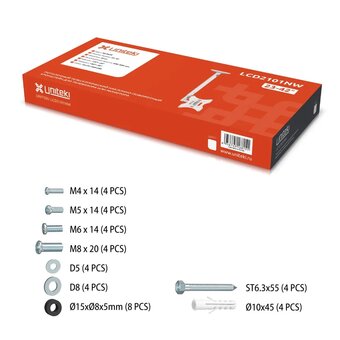  Кронштейн UniTeki LCD2101NW white 