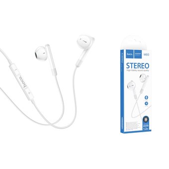  Наушники HOCO M93 Type-C Joy wire-controlled digital earphones with microphone, white 