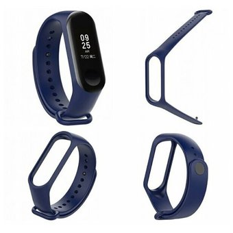  Ремешок силиконовый для фитнес трекера Xiaomi Mi Band Mi Band 4/3 синий 