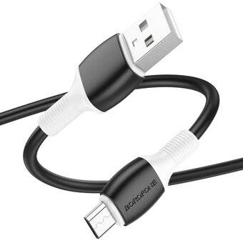  УЦ Дата-кабель BOROFONE BX84 Rise charging data cable Micro 1м чёрный (плохая упаковка) 