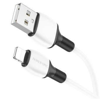  УЦ Дата-кабель BOROFONE BX84 Rise charging data cable Lightning 1м белый (плохая упаковка) 