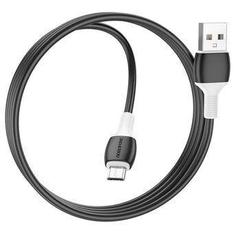 УЦ Дата-кабель BOROFONE BX84 Rise charging data cable Micro 1м чёрный (плохая упаковка) 