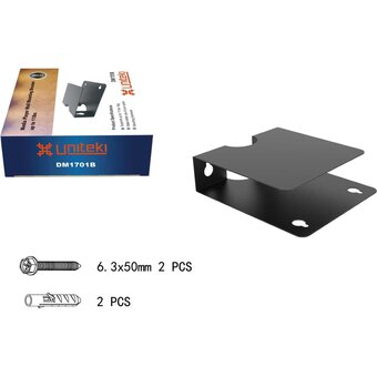  Полка металлическая на стену UniTeki DM1701B черная 