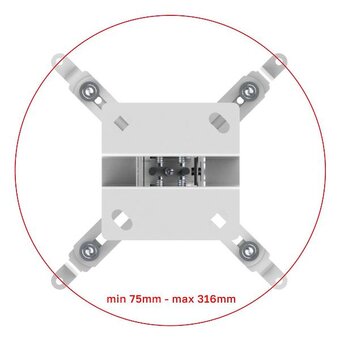 Кронштейн UniTeki PM2102W white 