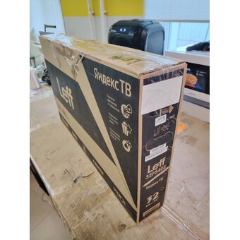  УЦ Телевизор LEFF 32F540S чёрный (плохая упаковка, ремонт платы, пропайка) 