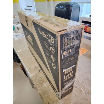  УЦ Телевизор LEFF 32F540S чёрный (плохая упаковка, ремонт платы, пропайка) 