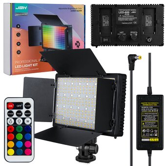  Светодиодная панель со шторками для фотосъемки LED-600 RGB JBH (Black) 