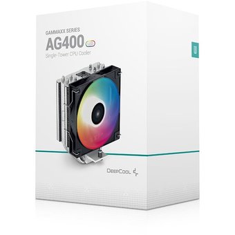  Кулер Deepcool AG400 LED Soc-AM5/AM4/1151/1200/1700 4-pin 18-32dB Al+Cu 130W 614gr LED Ret 
