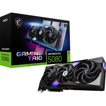  Видеокарта MSI Nvidia GeForce RTX 5080 16G Gaming Trio 16Gb GDDR7, Ret 