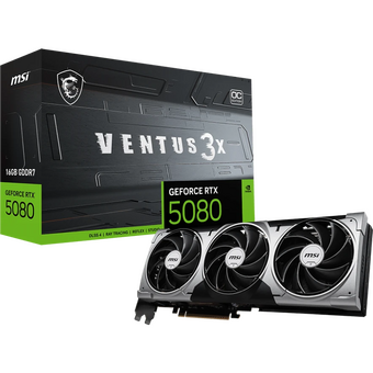  Видеокарта MSI RTX5080 Ventus 3X OC 16GB (RTX 5080 16G Ventus 3X OC) GDDR7 256bit 3xDP HDMI 3Fan RTL 