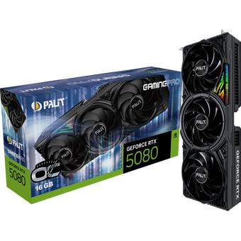  Видеокарта Palit RTX5080 GamingPro OC 16GB (NE75080S19T2-GB2031A) GDDR7 256bit 3xDP HDMI 3Fan RTL 