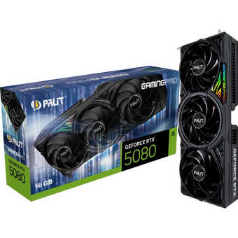  Видеокарта Palit GamingPro nVidia GeForce RTX5080 16GB (NE75080019T2-GB2031A) PCI-E GDDR7 256b, HDMI DPx3 
