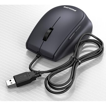  Мышь проводная Philips SPK7327 (SPK7327B/60) Чёрный 