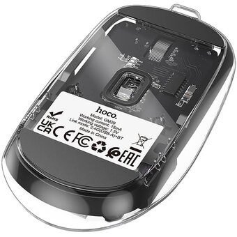  Мышь HOCO GM29 Mysterious dual-mode silent wireless mouse dark night Black 
